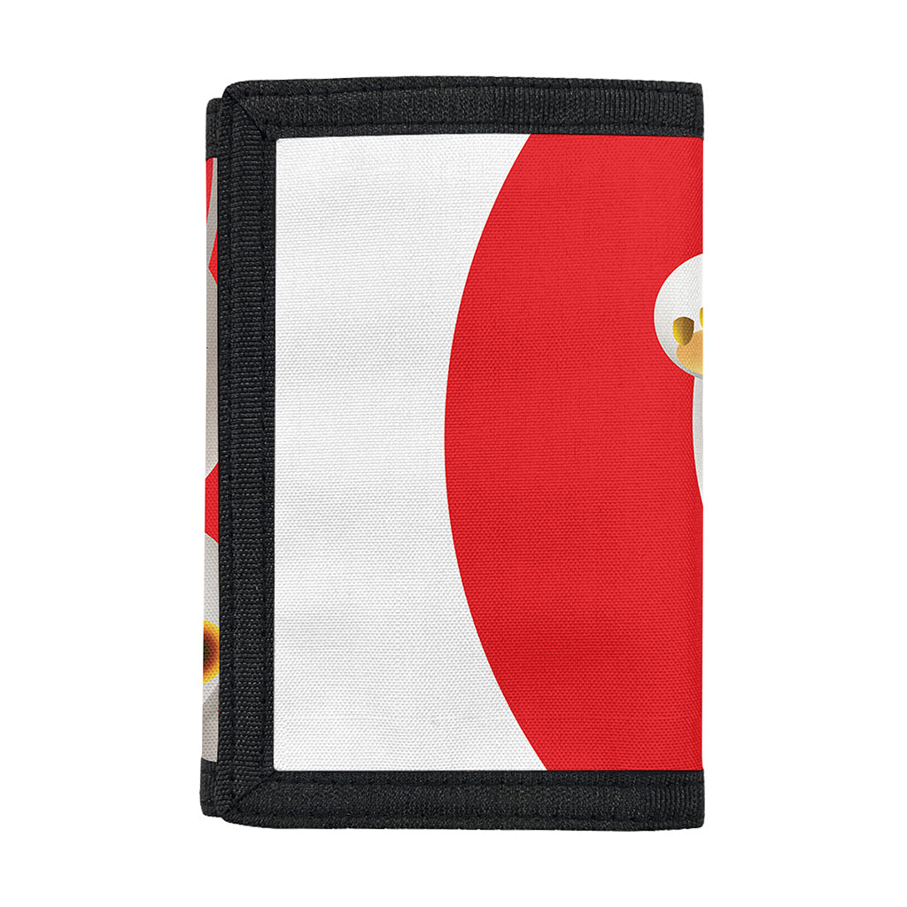 Japanese Lucky Cat Maneki Neko Print Trifold Wallet