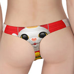 Japanese Lucky Cat Maneki Neko Print Women's Thong