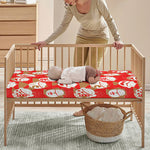 Japanese Lucky Cat Pattern Print Baby Crib Sheet