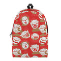 Japanese Lucky Cat Pattern Print School Backpack