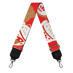Japanese Lucky Cat Pattern Print Bag Strap