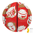 Japanese Lucky Cat Pattern Print Basketball