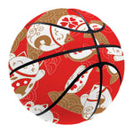 Japanese Lucky Cat Pattern Print Basketball