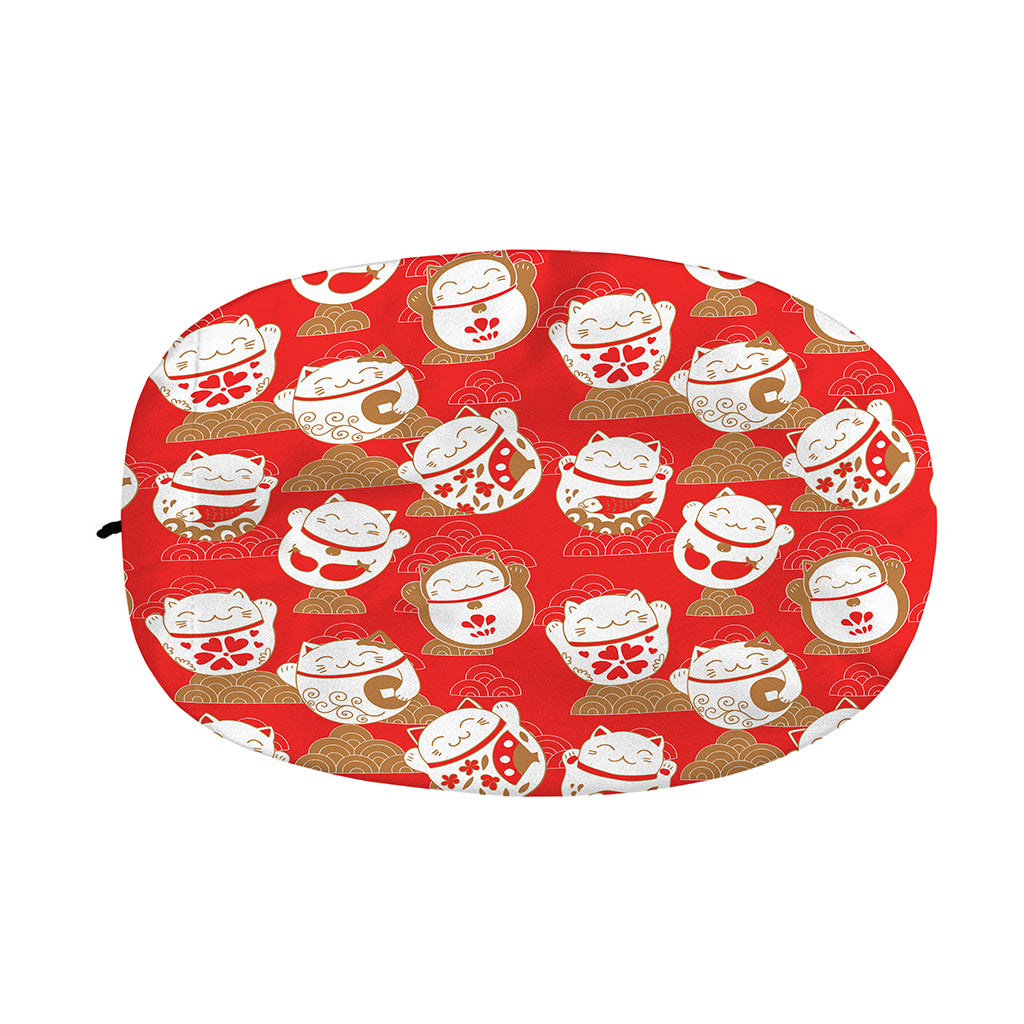 Japanese Lucky Cat Pattern Print Car Side Mirror Covers