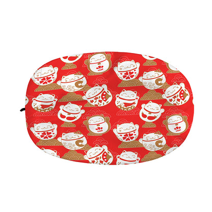 Japanese Lucky Cat Pattern Print Car Side Mirror Covers