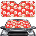 Japanese Lucky Cat Pattern Print Car Windshield Sun Shade