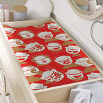 Japanese Lucky Cat Pattern Print Changing Pad Cover