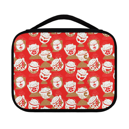 Japanese Lucky Cat Pattern Print Classic Bible Case