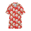 Japanese Lucky Cat Pattern Print Cotton Hawaiian Shirt