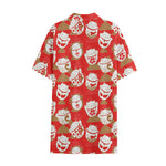 Japanese Lucky Cat Pattern Print Cotton Hawaiian Shirt