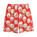 Japanese Lucky Cat Pattern Print Cotton Shorts