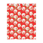 Japanese Lucky Cat Pattern Print Curtain