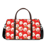 Japanese Lucky Cat Pattern Print Duffle Bag
