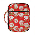 Japanese Lucky Cat Pattern Print Front Pocket Bible Bag