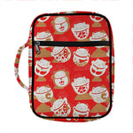 Japanese Lucky Cat Pattern Print Front Pocket Bible Bag
