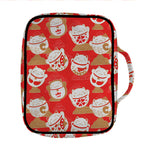 Japanese Lucky Cat Pattern Print Front Pocket Bible Bag