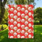 Japanese Lucky Cat Pattern Print Garden Flag