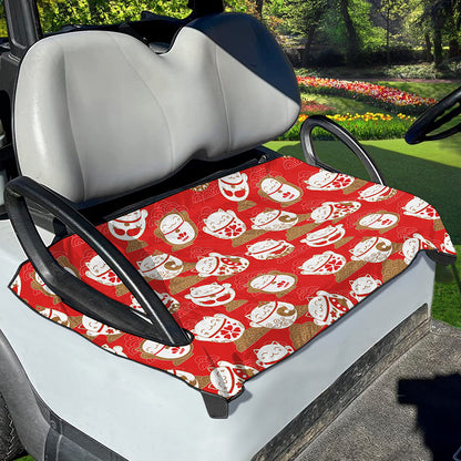 Japanese Lucky Cat Pattern Print Golf Cart Seat Cover