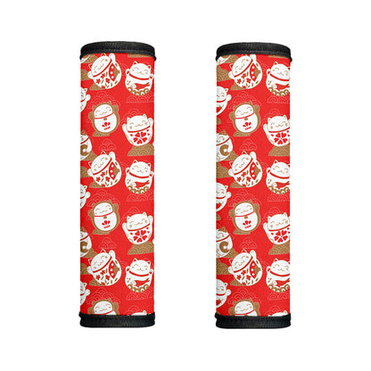 Japanese Lucky Cat Pattern Print Handle Covers