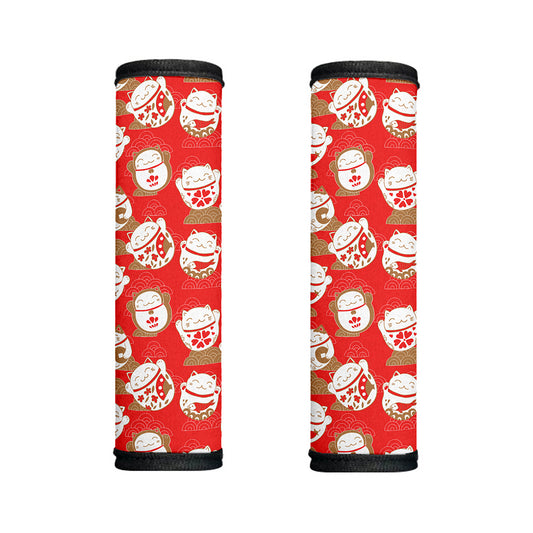 Japanese Lucky Cat Pattern Print Handle Covers
