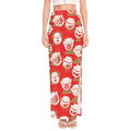 Japanese Lucky Cat Pattern Print High Slit Maxi Skirt