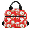 Japanese Lucky Cat Pattern Print Insulated Lunch Bag