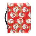Japanese Lucky Cat Pattern Print Leather Bible Cover