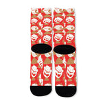 Japanese Lucky Cat Pattern Print Long Socks