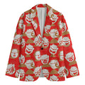Japanese Lucky Cat Pattern Print Men's Blazer
