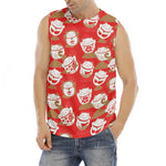 Japanese Lucky Cat Pattern Print Men's Fitness Tank Top