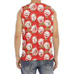 Japanese Lucky Cat Pattern Print Men's Fitness Tank Top