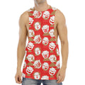 Japanese Lucky Cat Pattern Print Men's Muscle Tank Top