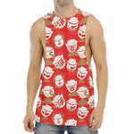 Japanese Lucky Cat Pattern Print Men's Muscle Tank Top