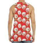 Japanese Lucky Cat Pattern Print Men's Muscle Tank Top