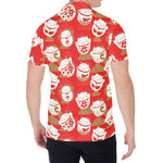 Japanese Lucky Cat Pattern Print Men's Shirt