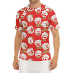 Japanese Lucky Cat Pattern Print Men's Short Sleeve Rash Guard