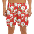 Japanese Lucky Cat Pattern Print Men's Split Running Shorts