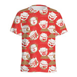 Japanese Lucky Cat Pattern Print Men's Sports T-Shirt