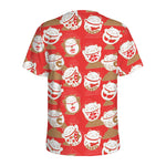 Japanese Lucky Cat Pattern Print Men's Sports T-Shirt