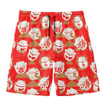 Japanese Lucky Cat Pattern Print Men's Swim Trunks