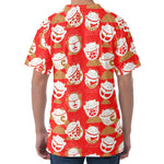 Japanese Lucky Cat Pattern Print Men's Velvet T-Shirt