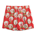 Japanese Lucky Cat Pattern Print Mesh Shorts