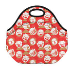 Japanese Lucky Cat Pattern Print Neoprene Lunch Bag