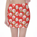 Japanese Lucky Cat Pattern Print Pencil Mini Skirt