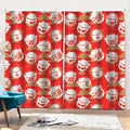 Japanese Lucky Cat Pattern Print Pencil Pleat Curtains