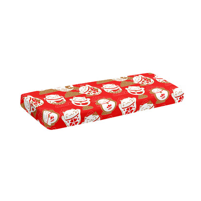 Japanese Lucky Cat Pattern Print Piano Keyboard Cover