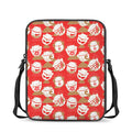 Japanese Lucky Cat Pattern Print Rectangular Crossbody Bag