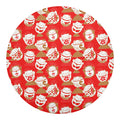 Japanese Lucky Cat Pattern Print Round Blanket