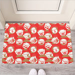 Japanese Lucky Cat Pattern Print Rubber Doormat