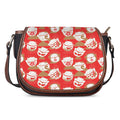 Japanese Lucky Cat Pattern Print Saddle Bag